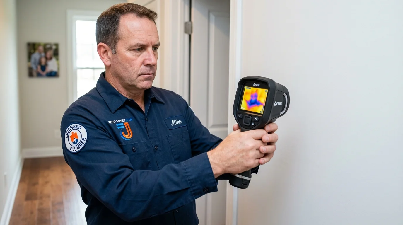 Thermal imaging leak detection by Johns Plumbing LLC in Hazelwood